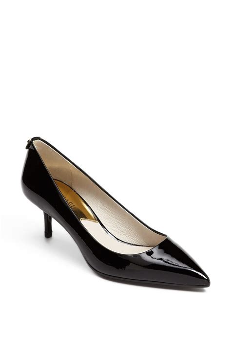 michael kors black heels|michael kors kitten heel pump.